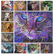 Diamond Painting animals Dog Cat Full Square Diamond Embroidery kitten puppy 5d Diy Diamond mosaic fantasy Home Decor Gift Sale 2024 - buy cheap