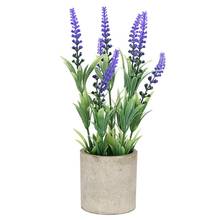 4 Styles 25cm Artificial Plants Silk Leaves Potted Faux Tree Plastic Stems Fake Plants lavender Home Garden Decoration 2024 - buy cheap
