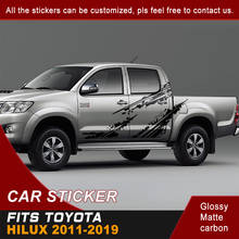 Car decals  mudslinger side door tail door 4x4 off road  graphic Vinyl car sticker custom fit for toyota hilux 2011-2019 2024 - buy cheap