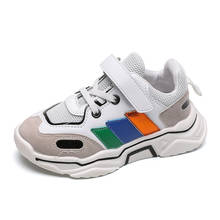 Zapatillas deportivas para niñas, zapatos blancos y negros de malla, suaves y antideslizantes, coloridos, 26-36 2024 - compra barato
