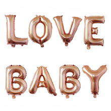 16 inch 40 inch letter balloon free combination rose gold aluminum foil balloons children's birthday wedding decoration balloons 2024 - buy cheap