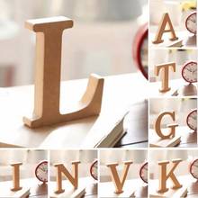 Decoração autônoma de madeira com letras do alfabeto, faça você mesmo, decoração de festa para casamento e scrapbooking 2024 - compre barato