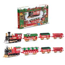 1Set Christmas Electric Track Train Classic Rail Car Compartment Toys with Light Music Function for Kids Children Gifts 2024 - buy cheap