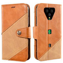 Capa de celular vintage para xiaomi black shark 3 capas 6.67 polegadas luxo carteira dobrável magnética preta capa atravessada cor cruz 2024 - compre barato