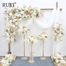 Homemade Wedding Triangle Flower Row Combination Set Artificial Flower Wedding Arch Stage Table Exhibition Flower Decoration 2024 - buy cheap