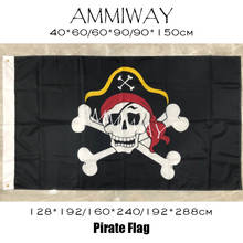 AMMIWAY-Bandana de dibujos animados para niños, banderas de pirata, cráneo y huesos cruzados, Jolly Rogers, Pirata, Holloween, Color Rojo 2024 - compra barato