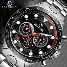 Forsining Fashion Men Watches Male Top Brand Auto Mechanical Watch Calendar Waterproof Sports Steel WristWatch Relogio Masculino 2024 - buy cheap