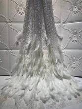 Rede francesa nigeriana para vestido de noiva, tecido bordado com renda 2024 - compre barato