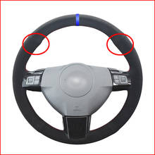 MEWANT Black Suede Leather Steering Wheel Cover for Opel Astra (H) 2004-2009 Zaflra (B) 2005-2014 Signum 2005 2024 - buy cheap