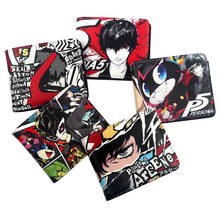 P5 Persona 5 Cosplay Short Wallet Bifold PU Leather Card Holder Cartoon Coin Purse Money Bag Fashion Gift Unisex 2024 - buy cheap