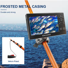Рыболовная камера Erchang 15 м, рыболокатор 1000TVL, 8 шт., белая светодиодная подводная ледяная рыболовная камера, 4,3 дюйма, комплект для монитора 2024 - купить недорого