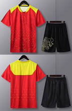 Quick Dry Tennis Sports Suit For Men & Women O-Neck Breathable Sweat Absorption Short Sleeve Badminton T-Shirt & Shorts L966SHC 2024 - buy cheap