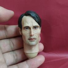1/6 Scale Hannibal Head Sculpt  TV Version Male Soldier Mads Mikkelsen Head Carving for 12in Action Figure Collection Toy 2024 - buy cheap