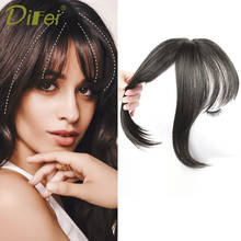 3D French Style Bangs Synthetic Hair Clip Front Fringe Hair Extension Hairpieces for Women Black Invisible Seamless False Hair 2024 - buy cheap