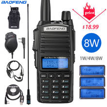 Baofeng-walkie-talkie UV-82 Plus, Radio bidireccional de caza, transceptor de banda Dual, UV-9R, 8W/5W, tri-power, 8/4/1W, 2-PTT opcional 2024 - compra barato