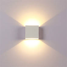 Lâmpada led quadrada de parede 6w, iluminação de cabeceira, "lampada de led alumínio, projeto light rail para parede, decoração para parede do quarto 2024 - compre barato