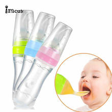Infant Nipple Pacifier Baby Feeding Tool Milk Bottle With Spoon Silicone Gel Cup Assist Food Spoon Baby Tableware Baby Utensils 2024 - buy cheap