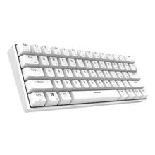 Ajazz-Teclado mecánico i610T recargable, inalámbrico/con cable, modo Dual, 61 teclas, azul, con retroiluminación blanca 2024 - compra barato