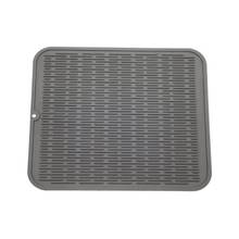 40*50CM Large Multifunctional Silicone Drain Pad Kitchen Drying Mat Silicone Dish Drying Mat Easy To Store 2024 - buy cheap