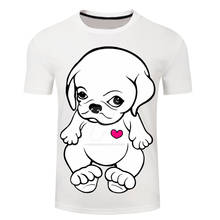Novo 2021 3d impresso bonito do cão moda crianças menino menina unisex t camisa casual verão das mulheres dos homens crianças dos desenhos animados camisetas 2024 - compre barato