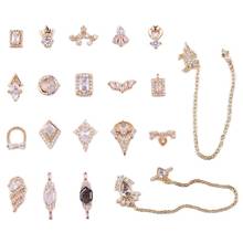 Diamantes de imitación de cristal de circonio de Corea para uñas, decoración de Arte de uñas de aleación, cadenas de moda, adornos de joyería de borla @ 7, 20 Uds. 2024 - compra barato