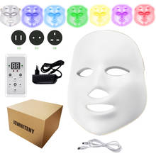 Máscara facial elétrica de led, para terapia de fótons, 7 cores, leve, para cuidados com a pele, rejuvenescimento, remoção de acne, spa, beleza facial 2024 - compre barato