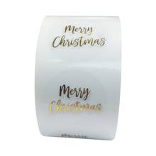 500pcs Round Clear Merry Christmas Stickers Thank You Card Box Package Label Sealing stickers Wedding Decor Stationery Sticker 2024 - buy cheap