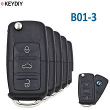 Controle remoto universal, 5 tamanhos, chave de carro série b com 3 botões, estilo b5 para kd900, kd900 + argolas 2024 - compre barato