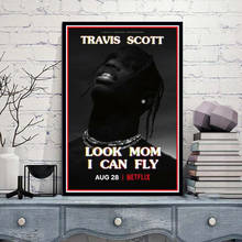 Poster imprime travis scott olhar mom eu posso voar filme 2019 série de tv pintura arte fotos da parede para sala de estar decoração casa 2024 - compre barato