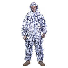 TPRPST 3D white snow plum tree branches style camouflage ghillie suit birdwatch airsoft hunting clothes include jacket and pant 2024 - buy cheap