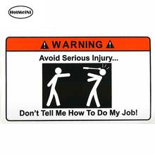 HotMeiNi 13cm x 7.5cm Car Sticker Avoid Injury Warning Sticker Decal Funny Adult Work Office Waterproof Car Styling 2024 - buy cheap