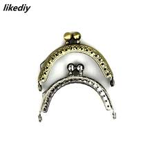 20 Pcs/Lot 6.5 CM Antique Bronze&Silver Size Bead Head Semicircular Metal Coin Purse Frame Kiss Clasp DIY Bag Accessory 2024 - buy cheap