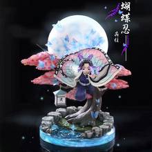 Figura de Anime Demon Slayer, figura de Kochou Shinobu GK, estatua de Manga lunar con postura voladora, Kimetsu No Yaiba de PVC, modelo de acción 2024 - compra barato