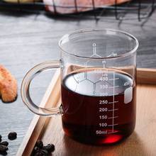 Taza de vaso de café con mango, vaso de vidrio de borosilicato, taza medidora de grado alimenticio multifunción 2024 - compra barato