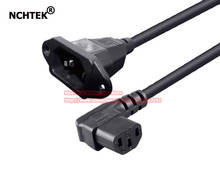 NCHTEK Right Angled IEC 320 C13 Female to C14 3Pin Male Adapter Power Cable, IEC Power Cable About 60CM/Free Shipping/1PCS 2024 - buy cheap