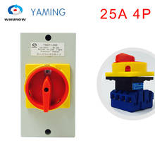 YMD11-25D 4P IP66 Isolator Switch With Protective Box Cover Waterproof Rotary Changeover Switches ON-OFF 2 Positions Padlock 2024 - buy cheap