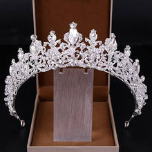 Baroque Crystal Wedding Tiara Bridal Crown for Wedding Diadem Queen Silver color Rhinestone Women Hair Jewelry Accessories 2024 - buy cheap