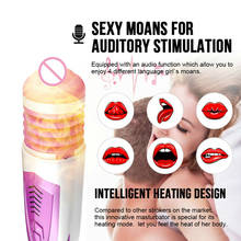 Smart Pulse Male Masturbator Cup Real Female voice Heating Sucking Vagina Pussy Vibrator Sex Machine adult Sex Toys for men 2024 - buy cheap