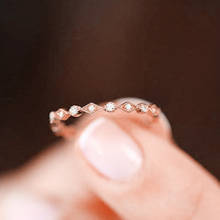 Duplo justo na moda fina minimalista dainty anéis para mulheres meninas retro rosa cor de ouro festa presente diário moda jóias r029 2024 - compre barato
