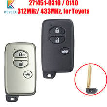 Keyecu Smart Remote Key 3 Buttons 312MHz / 433MHz 271451-0310 / 0140 / F433 / A433 for Toyota Camry Crown Mark X Majesta B75EA 2024 - buy cheap