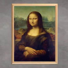 Pintura famosa de "Mona Lisa", pintura de diamante artesanal 5D, mosaico bordado de diamantes redondos y cuadrados completos, decoración del hogar 2024 - compra barato