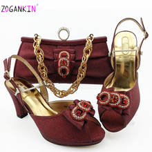 Zapatos y bolsos a juego de estilo Nigeriano para mujer, Material de alta calidad con Pu, zapatos nigerianos y bolsas para fiesta 2024 - compra barato