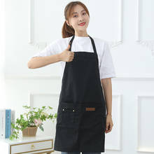 Pure Cotton Cloth Apron New Fashion Supermarket Coffee Chef's Shop Aprons for Women Breathable Waterproof Restaurant Smock 2024 - buy cheap