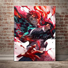 Tanjiro Demon Slayer Kimetsu no Yaiba Anime Home Decor Canvas Posters Prints Decoration Art Wall Pictures Living Room Painting 2024 - buy cheap