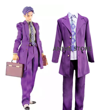 Anime JoJo's Bizarre Adventure Kira Yoshikage Cosplay Costume Men Uniform Outfit Halloween XMAS Party Suit 2024 - buy cheap