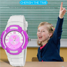 Relógio infantil uthai cq13, relógio de pulso de quartzo para meninos e meninas, à prova d'água de 50m azul rosa 2024 - compre barato