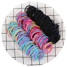 100 pçs/lote 3 cm acessórios para o cabelo meninas bandas de borracha elástico scrunchy bandas de cabelo crianças bebê bandana decorações laços goma para cabelo 2024 - compre barato