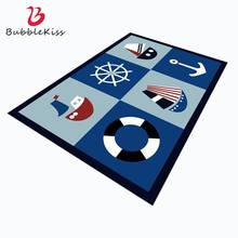 Alfombra azul con estampado de burbujas para decoración del hogar, alfombrilla moderna de dibujos animados, antiarrugas, para sala de estar y dormitorio 2024 - compra barato