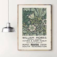 William Morris Canvas Print The Victoria and Albert Museum Exhibition Poster London Underground Art Nouveau Painting Wall Decor 2024 - buy cheap