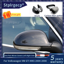 Cubierta de espejo retrovisor de coche, tapa de fibra de carbono para Volkswagen VW GTI MK5 2004 2005 2006 2007 2008, un par 2024 - compra barato